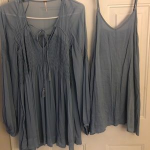 Free people tunic dress with slip
